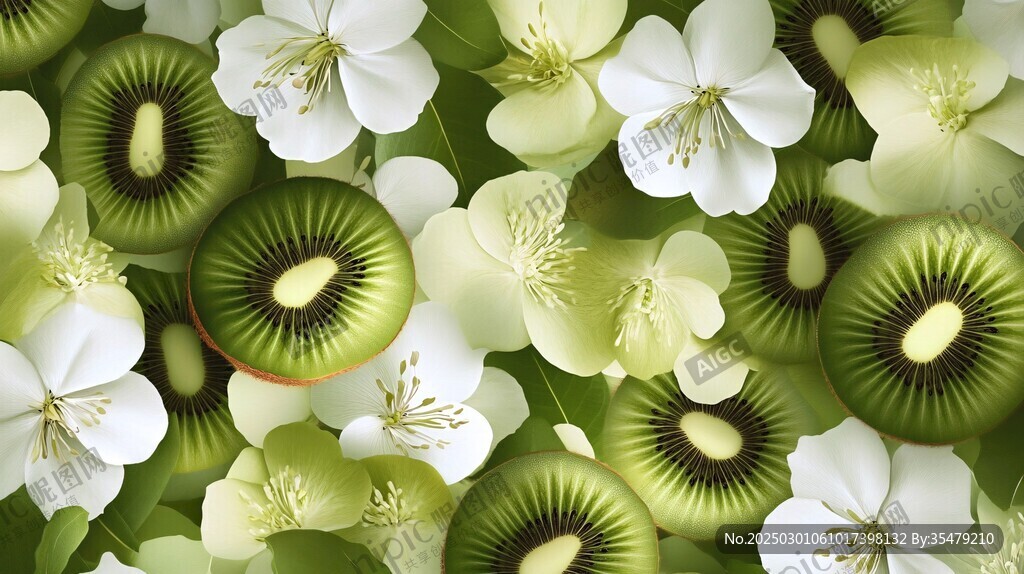 猕猴桃花卉图案