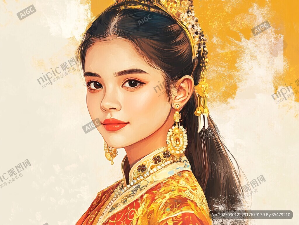 古典美女插画