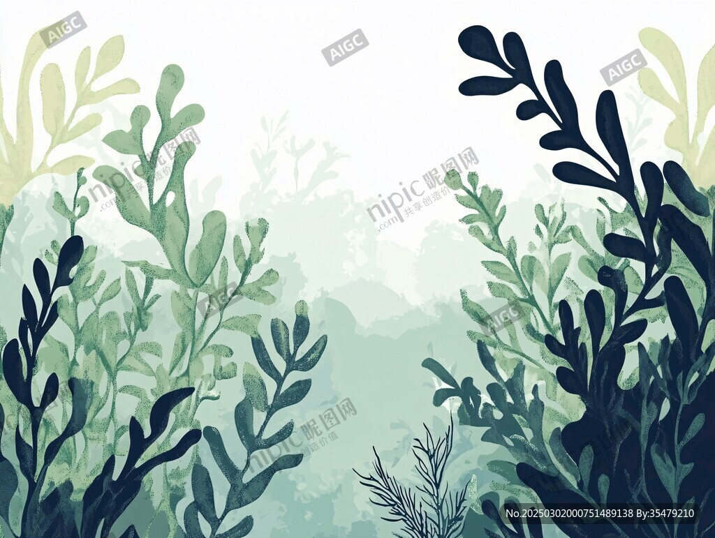 海洋植物的宁静之美