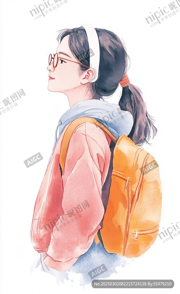 女孩的侧面画像