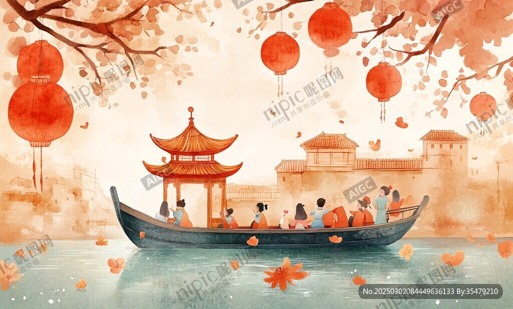 小船悠悠荡荡过