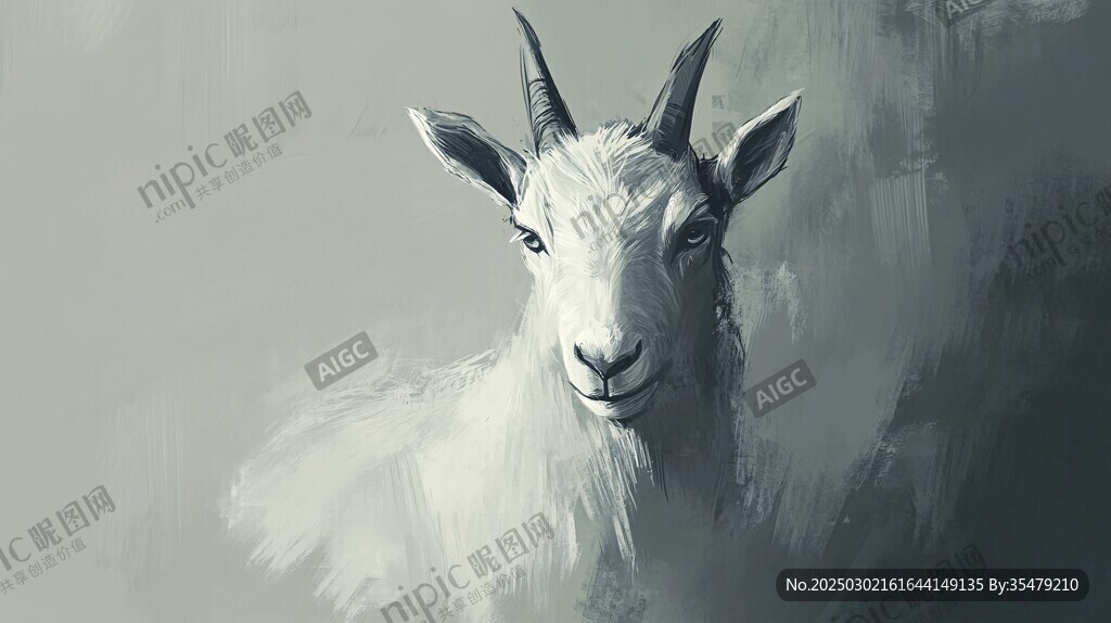 山羊肖像画