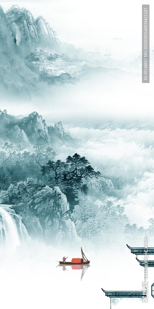 爆款 现代中式玄关 tif分层