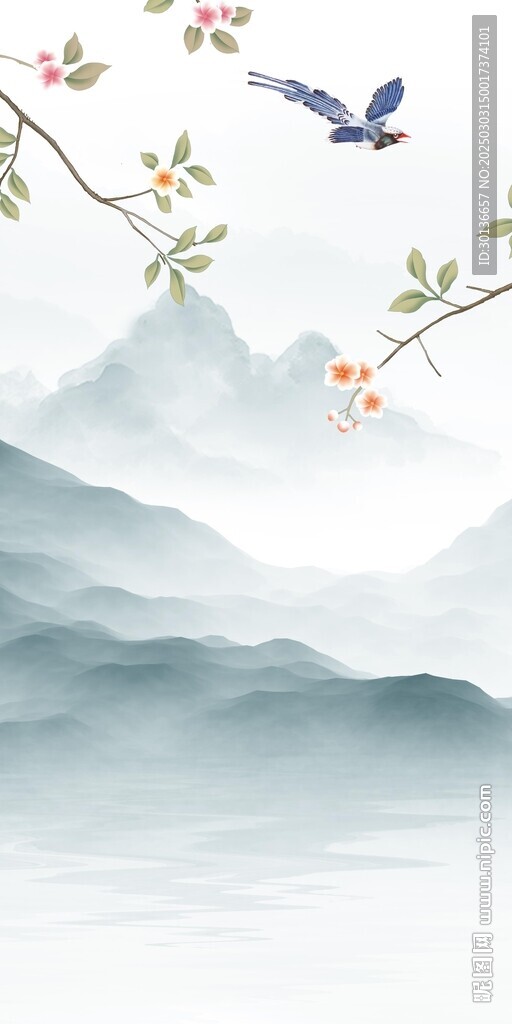 人气 现代中式玄关 tif分层