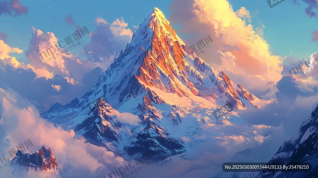 云海中的雪山