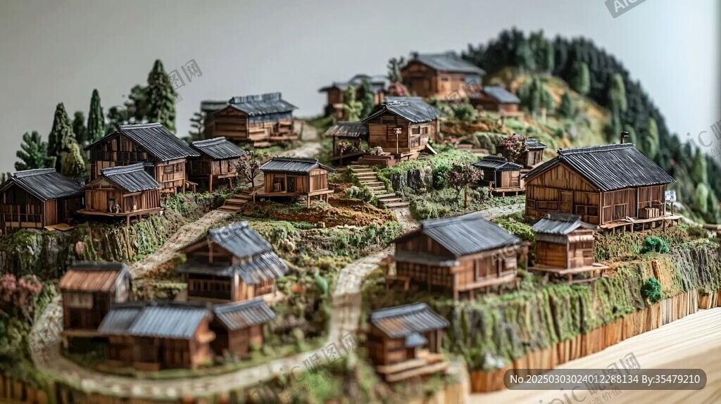 乡村建筑模型