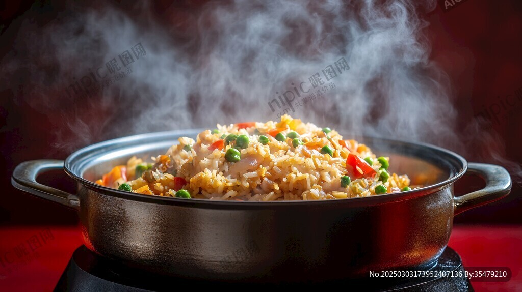 热气腾腾的美味炒饭