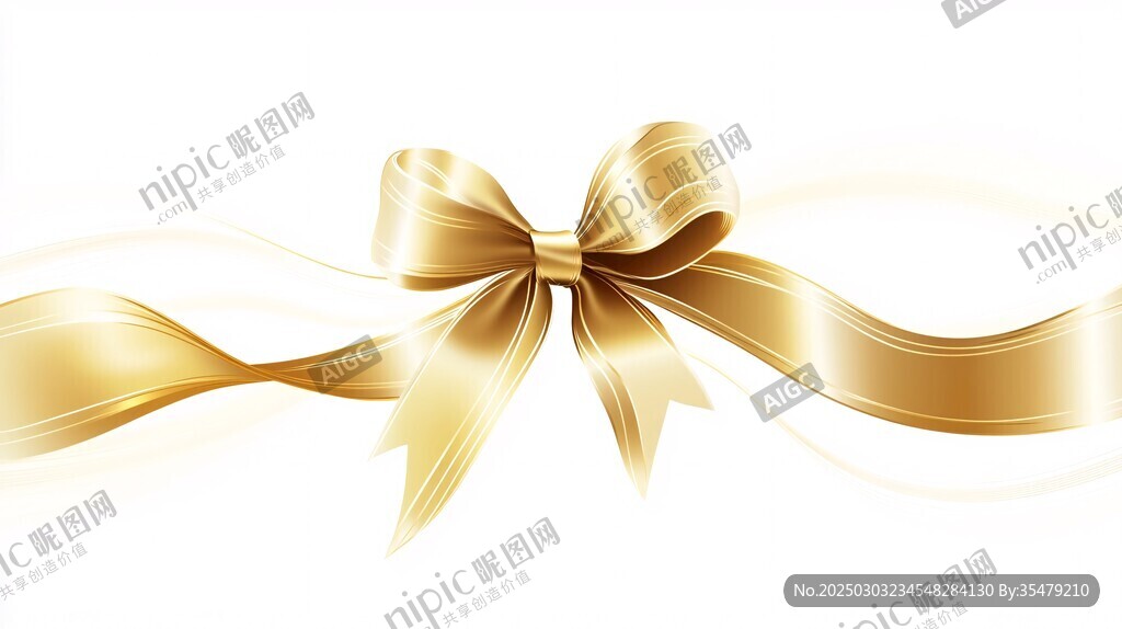 金色蝴蝶结 闪耀光芒