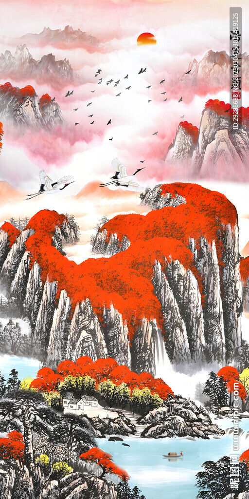 玄关画鸿运当头