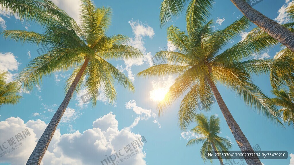 棕榈树下的夏日时光