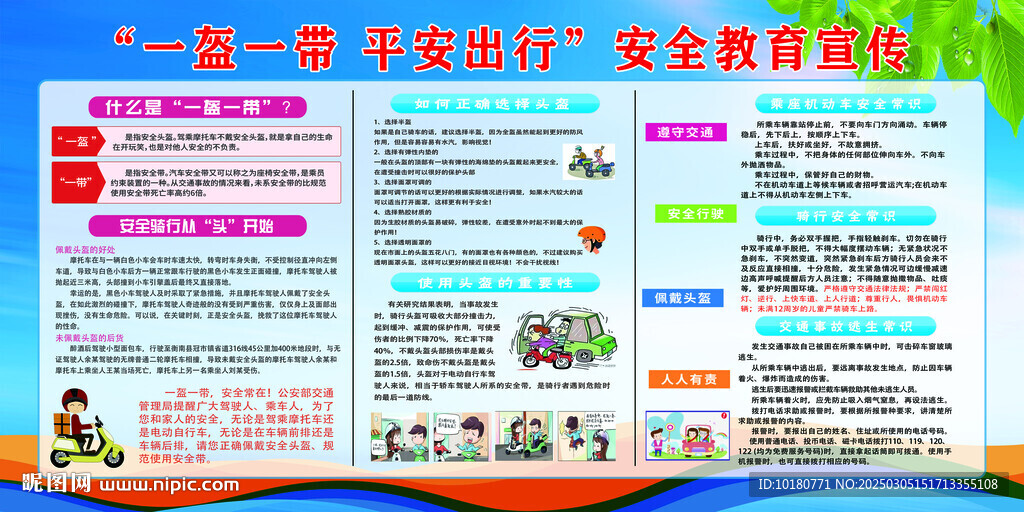 一盔一带安全教育宣传栏