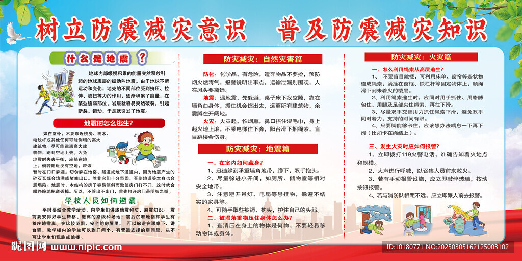 防震减灾宣传栏