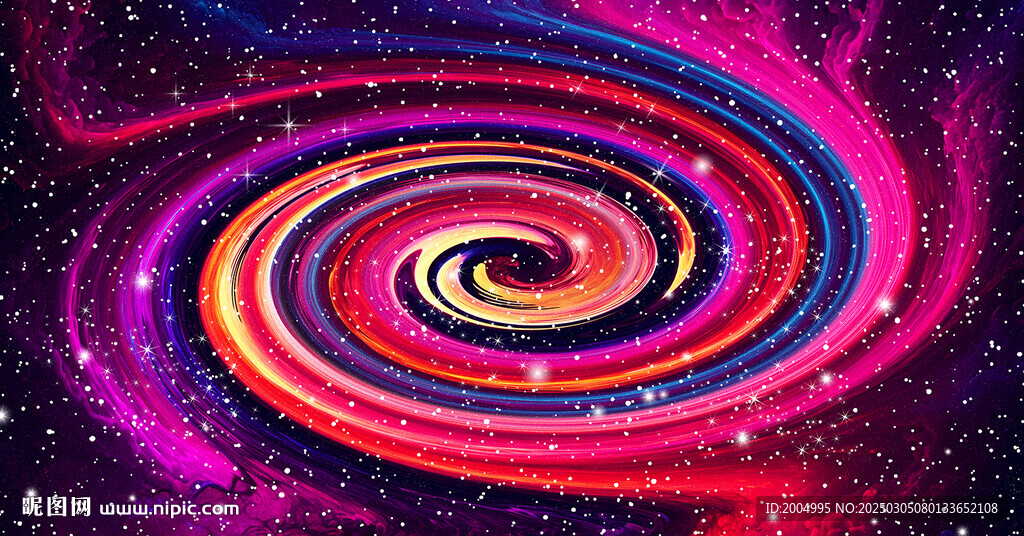 彩色旋涡星空