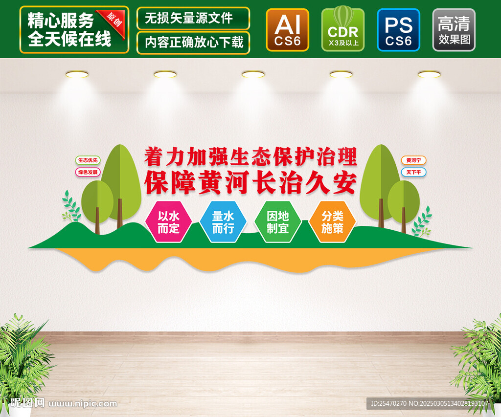保护黄河文化墙