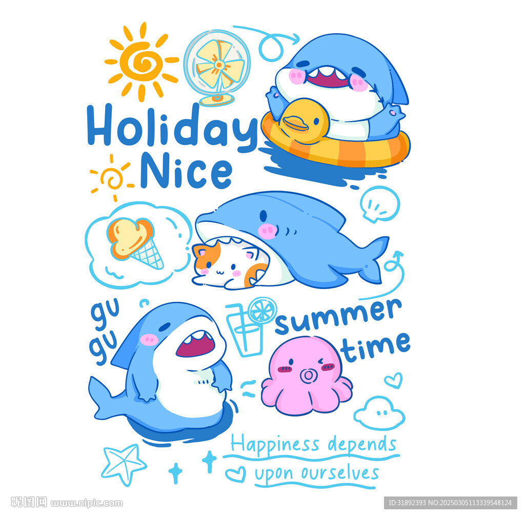 卡通海豚