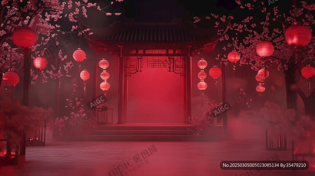 中国红灯笼节场景