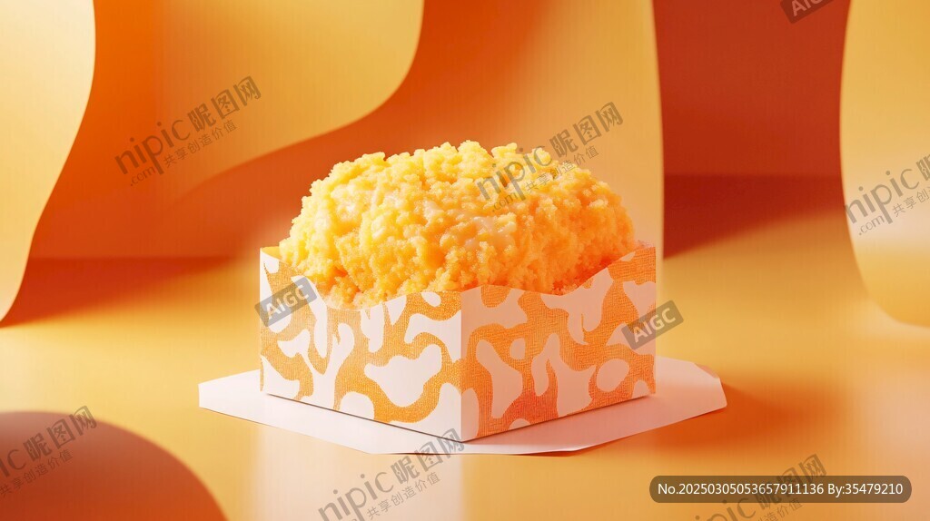 金黄色的蛋糕 包装精美
