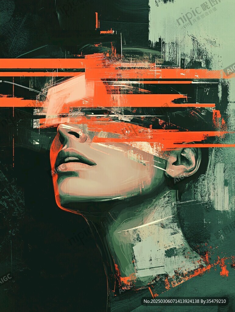 抽象人脸数字艺术