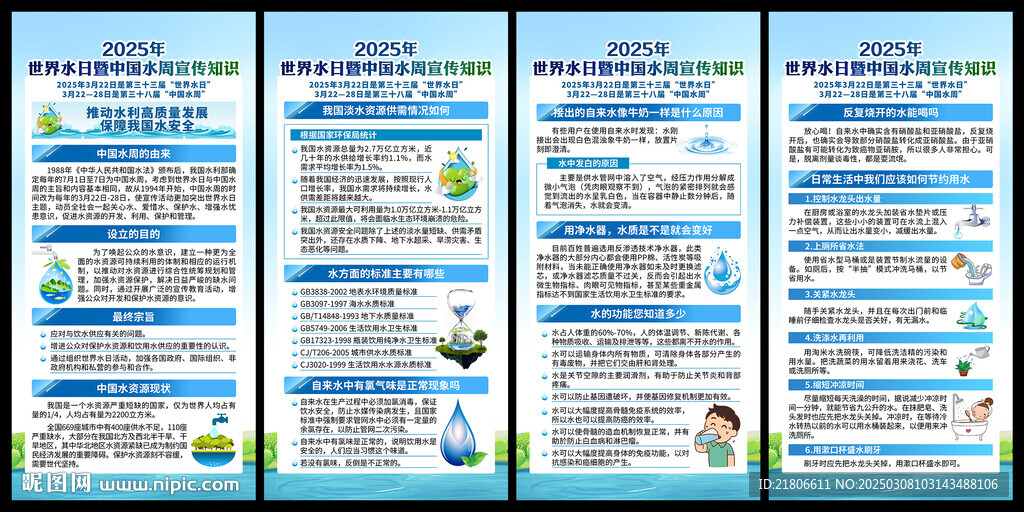 2025年世界水日中国水周展板