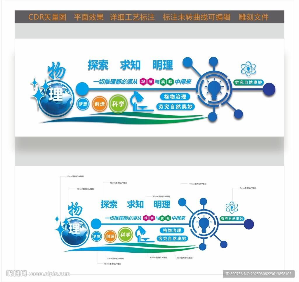物理 科学文化墙