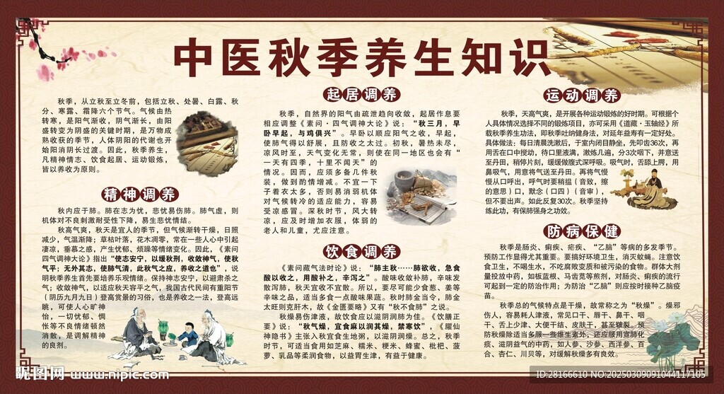 秋季中医养生知识宣传栏