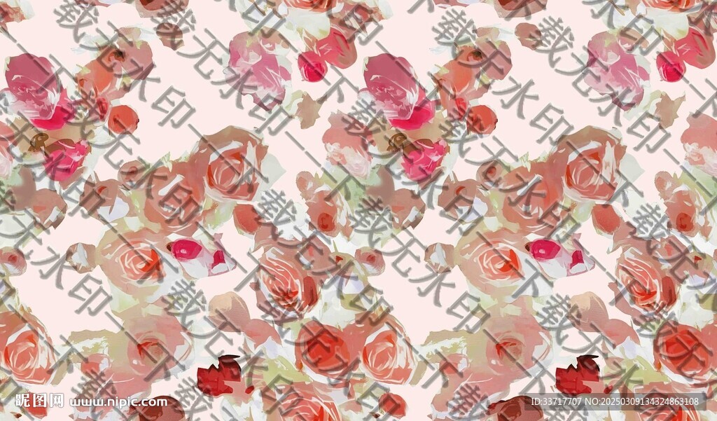 水彩花