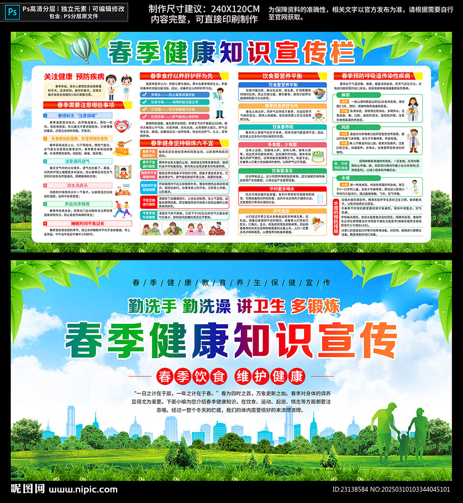 春季健康知识宣传栏