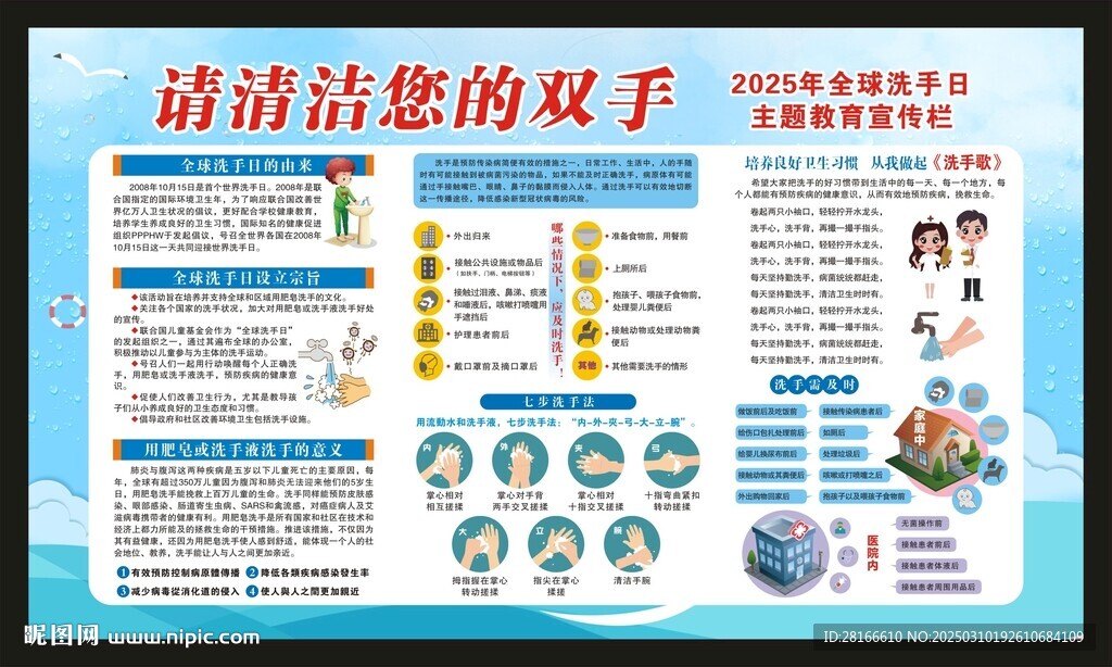 全球洗手日宣传栏