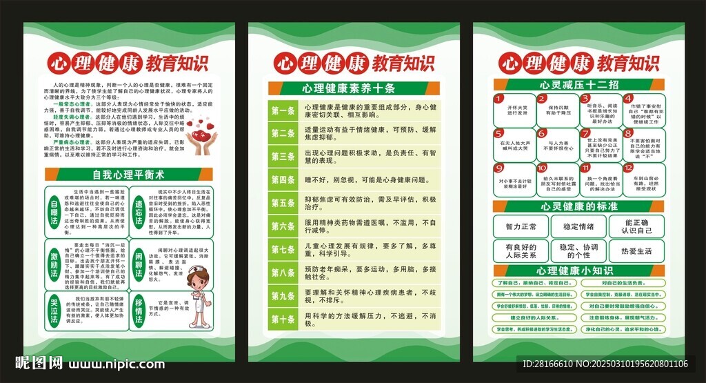 心理健康教育知识展板