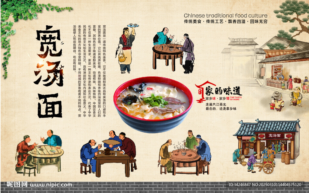 宽汤面