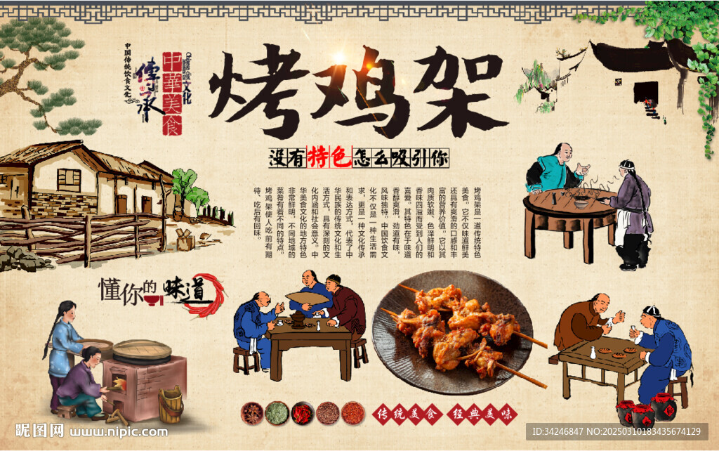 烤鸡架