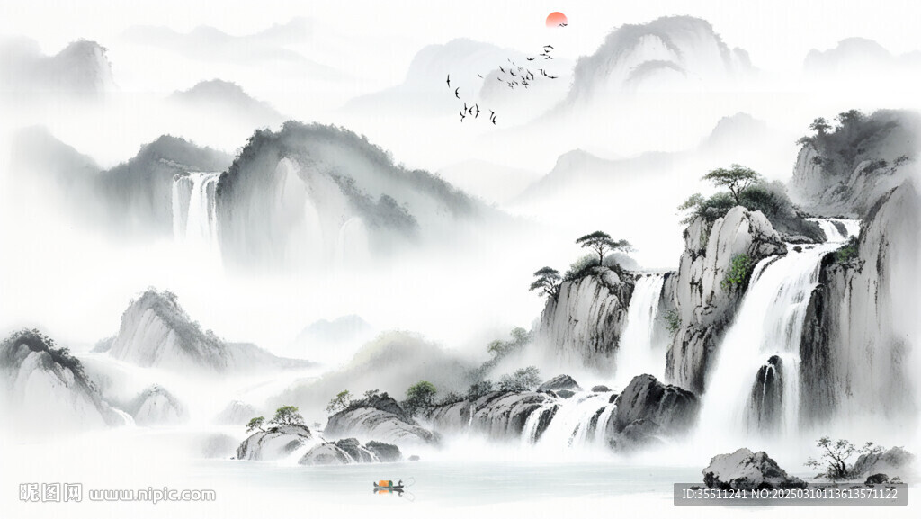 新中式水墨画