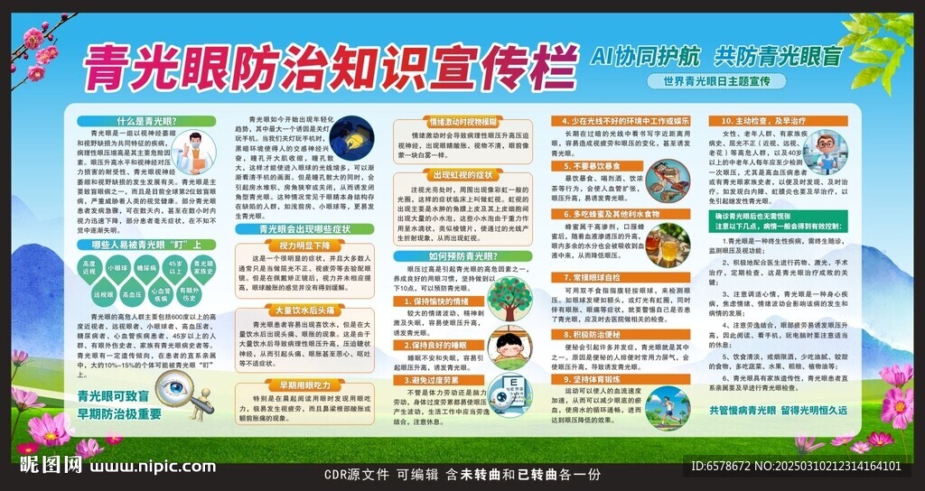 青光眼防治知识宣传栏