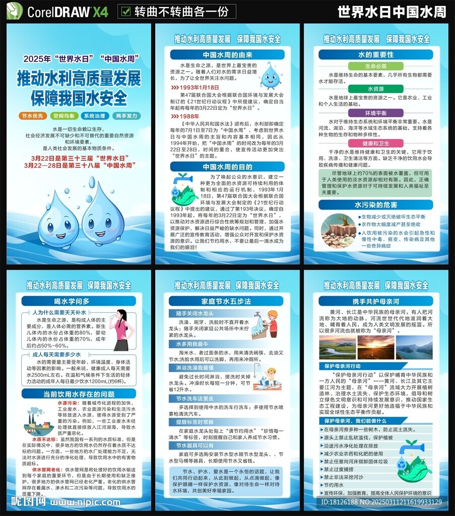 2025年世界水日中国水周海报