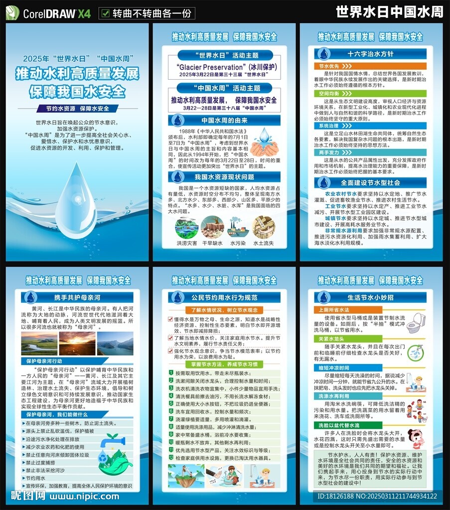 2025年世界水日中国水周海报