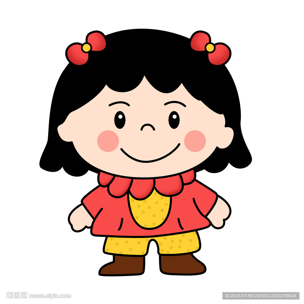红色衣服小女孩 
