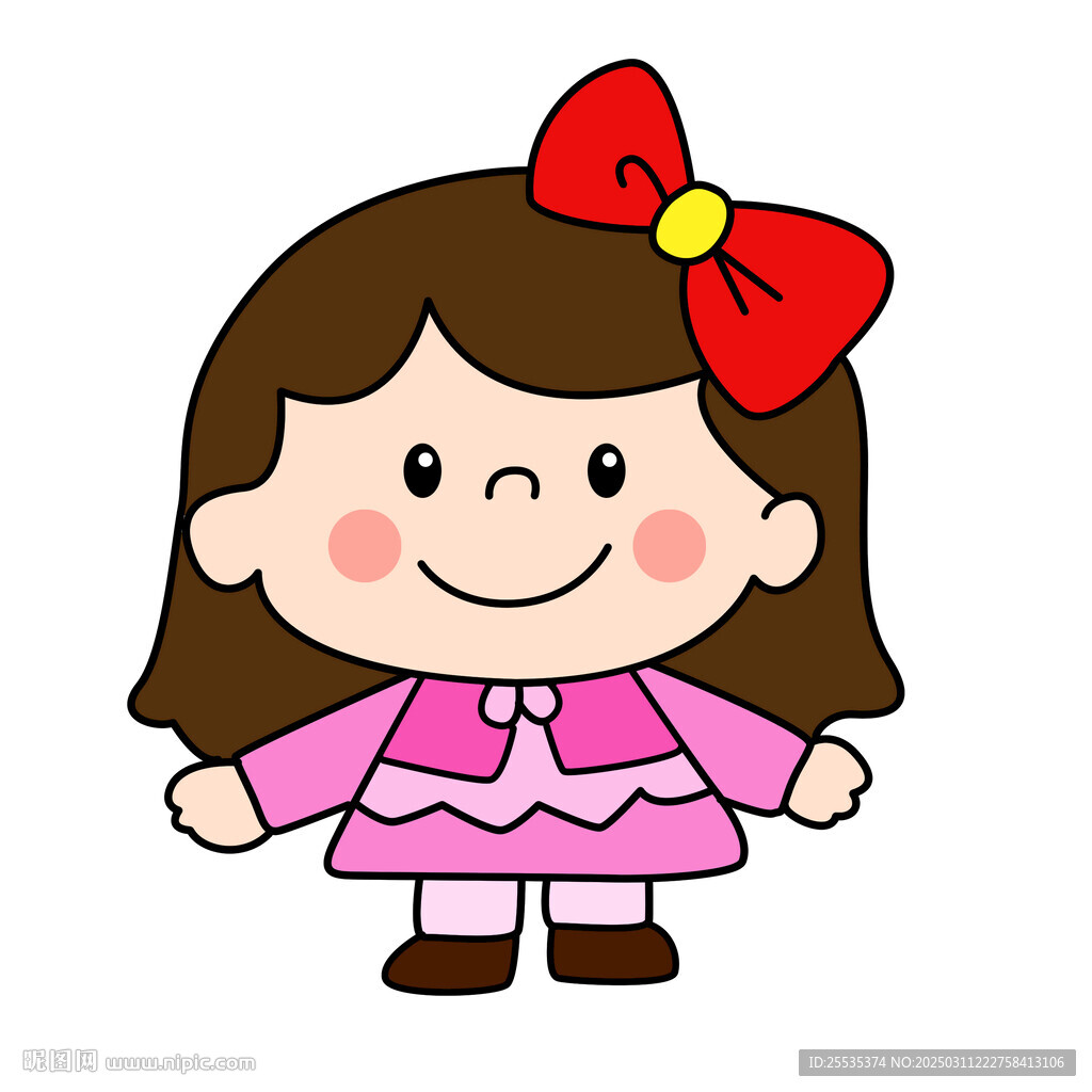 蝴蝶结小女孩