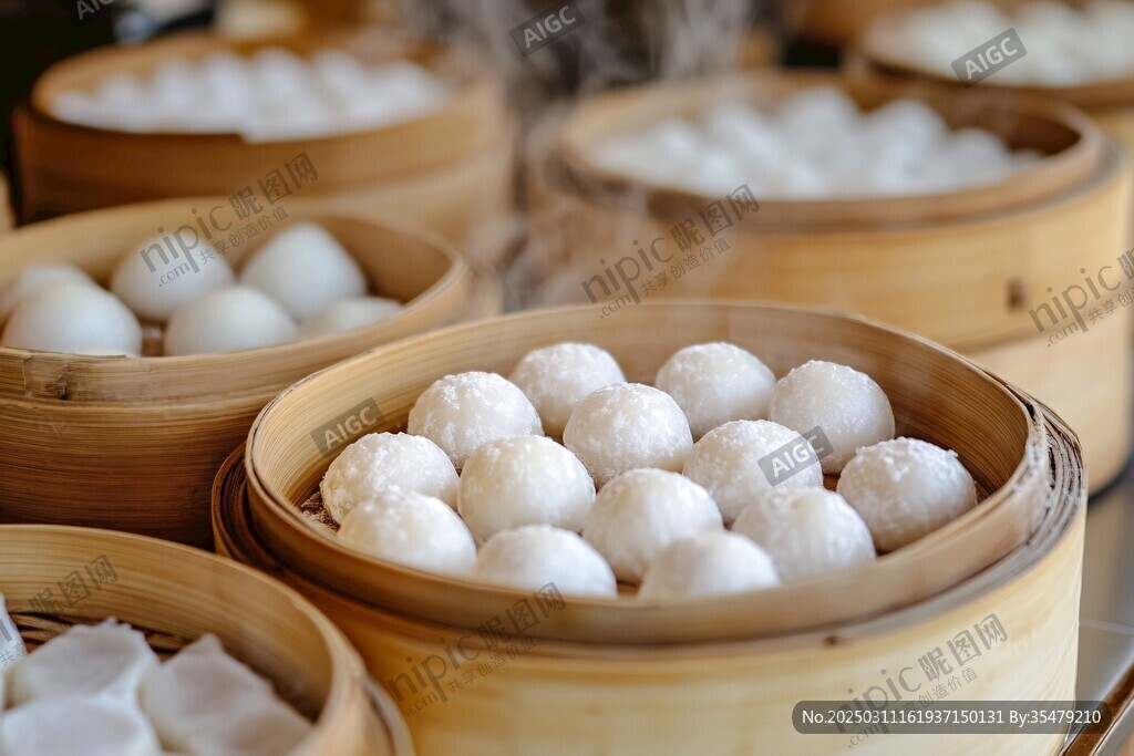 蒸笼中的美味小吃