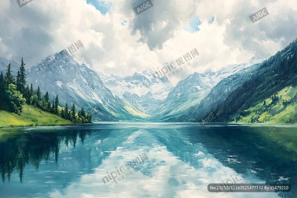 山湖倒影