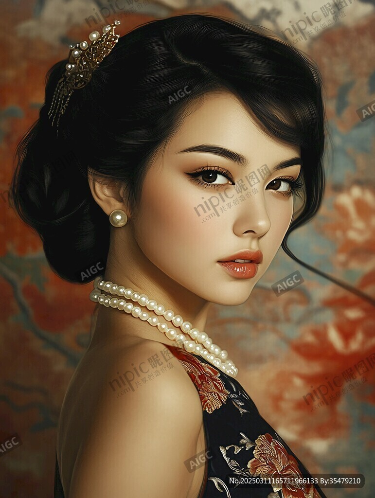 古典美女肖像
