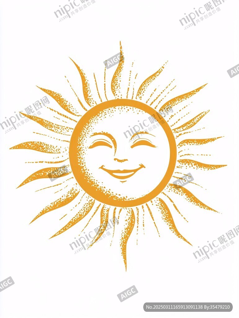 太阳微笑的脸庞