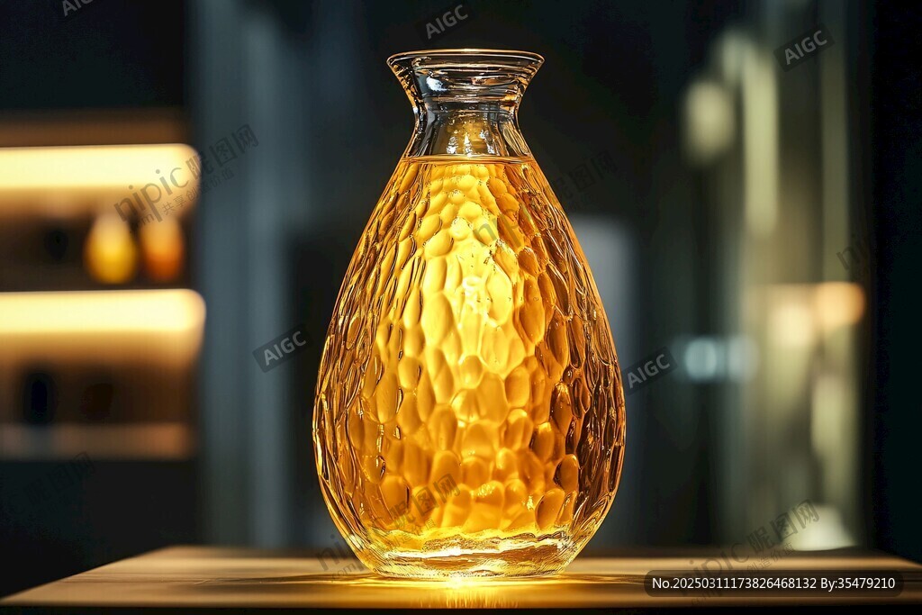 琥珀色的玻璃瓶