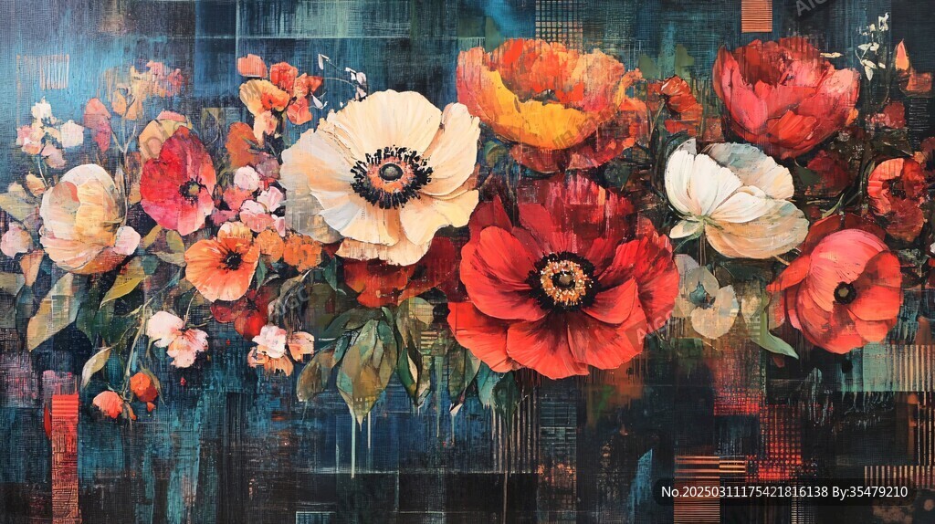 抽象花卉画