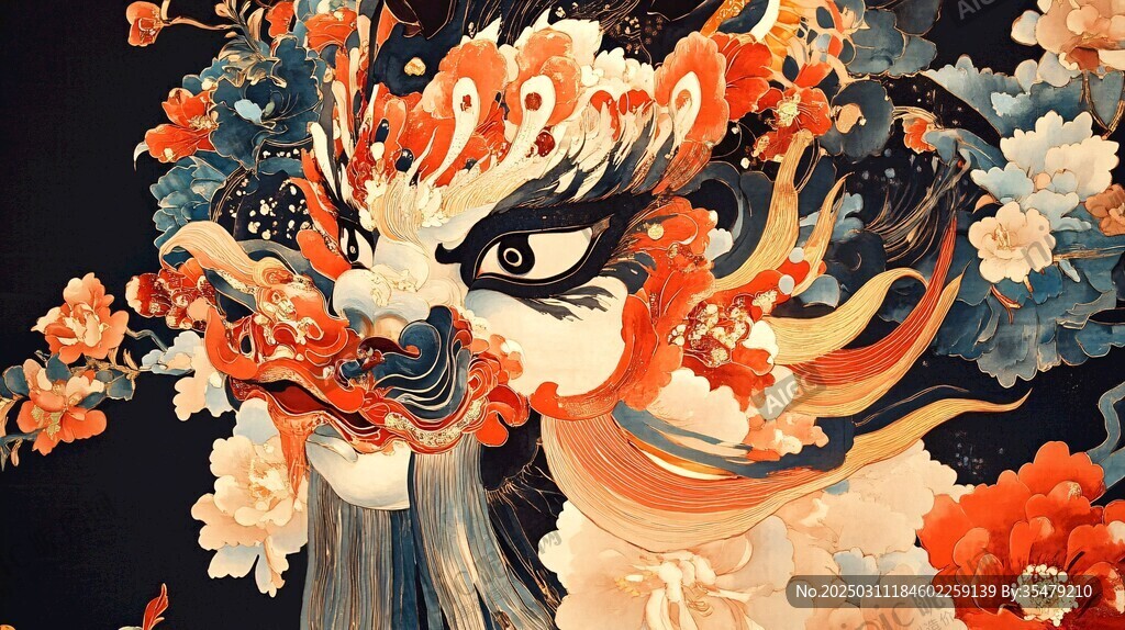 花卉与龙之舞