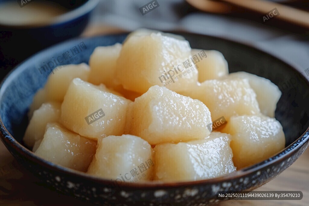 晶莹剔透的雪梨块