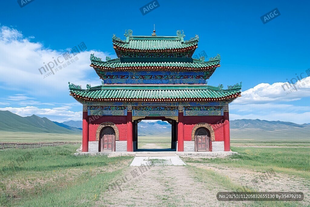 中国传统建筑风格的照片