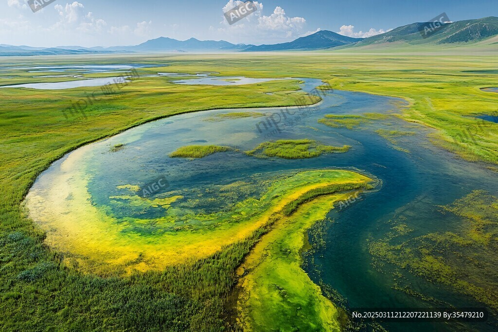 绿色湿地风景