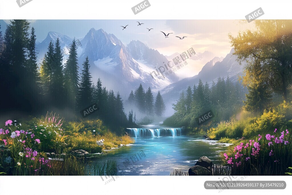 山水画中的自然风景