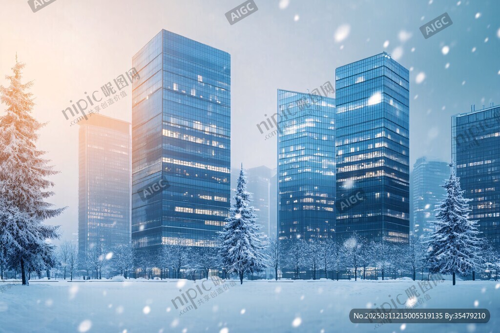 冬日城市风景