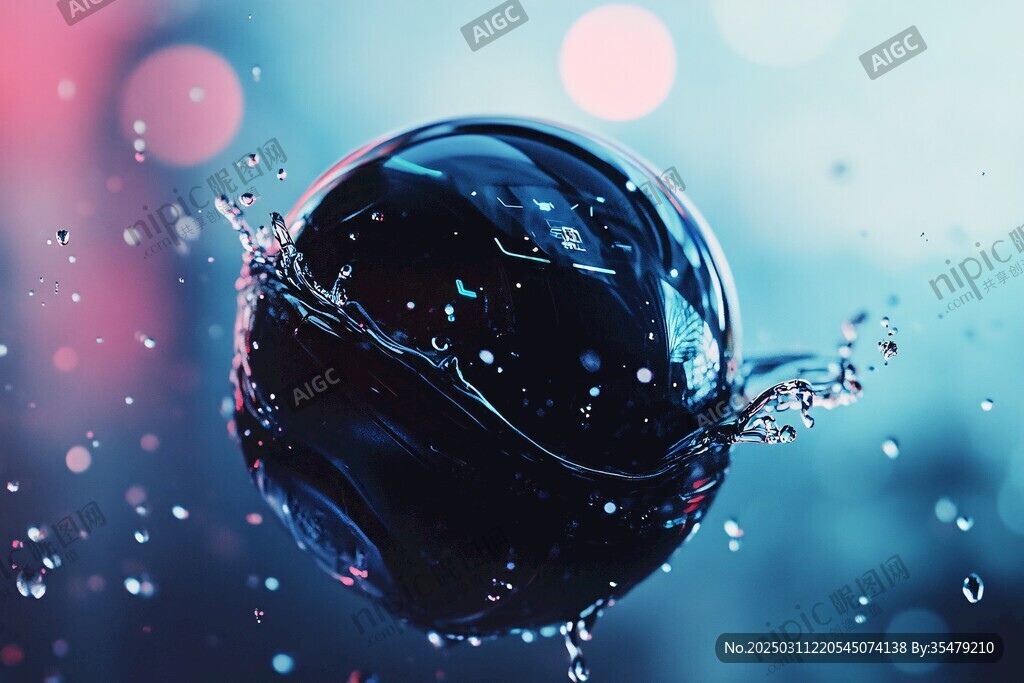 动态水滴球体
